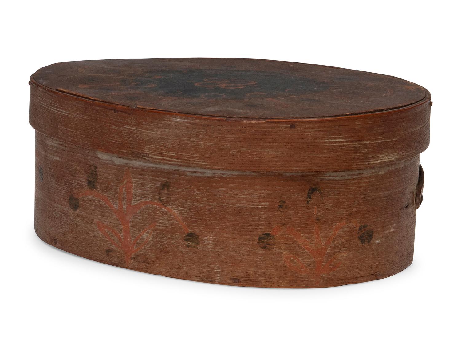 A Paint-Decorated Two-Finger Lidded Box