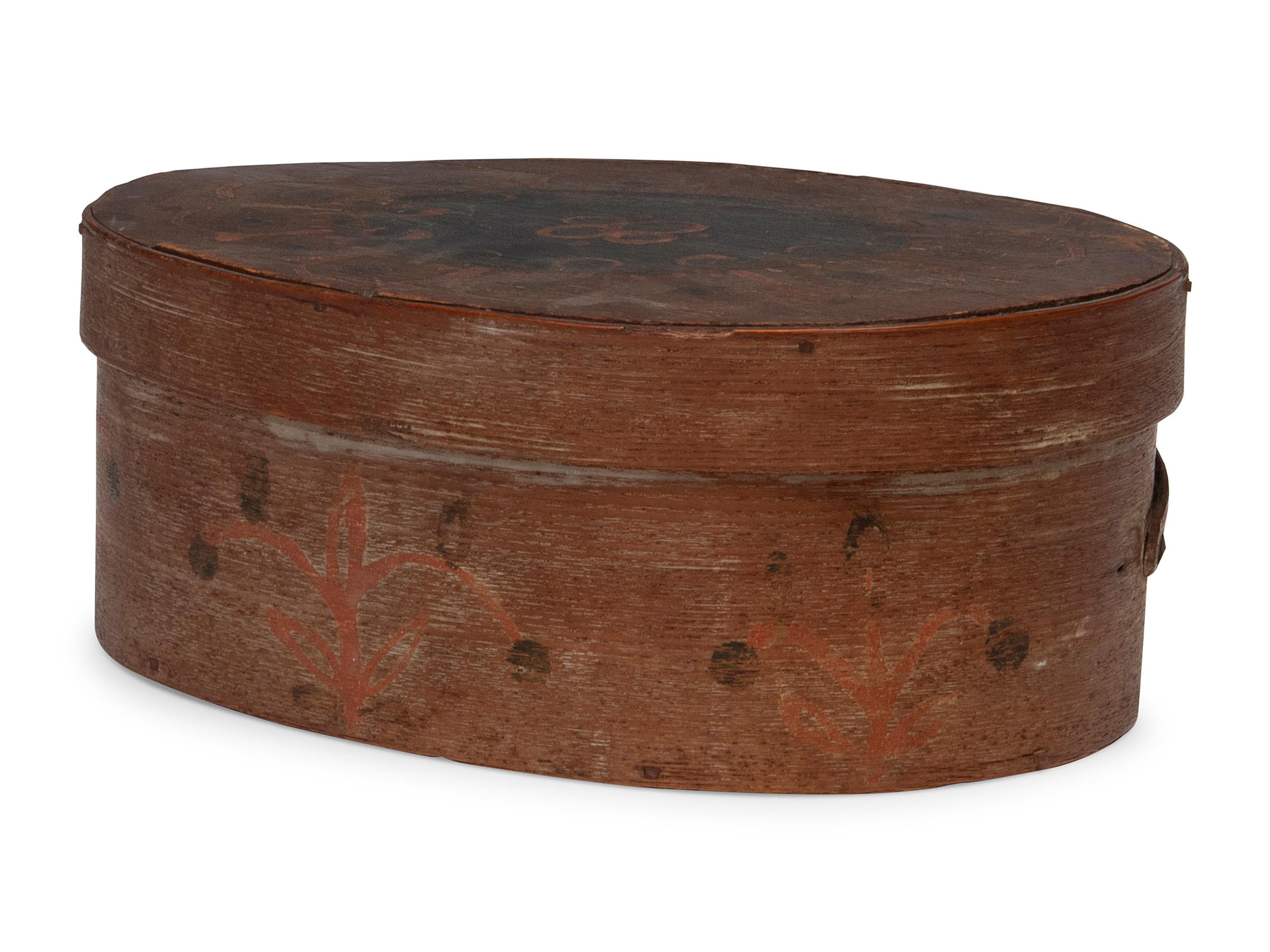 A Paint-Decorated Two-Finger Lidded Box
