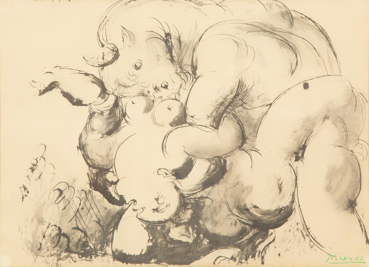 Minotaure et nue