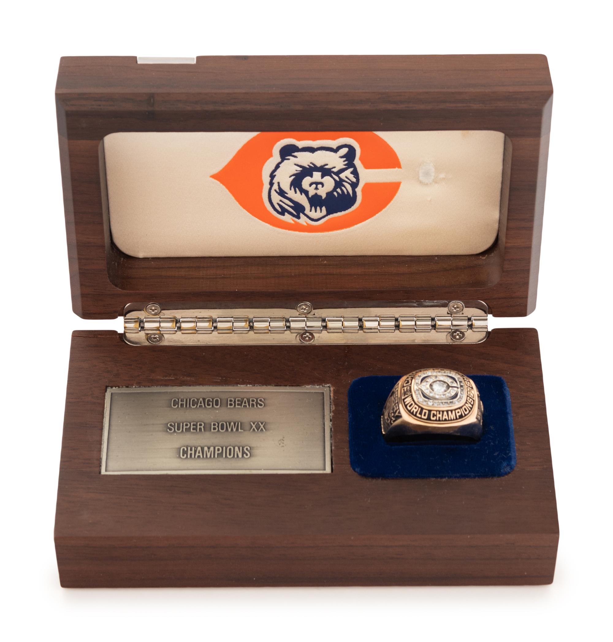 A Rare Jostens 1985 Chicago Bears Super Bowl XX Championship Salesman Sample Ring Crafted to William "The Refrigerator" Perry's Size With Original Presentation Box