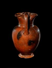 An Attic Black Figured Trefoil Oinochoe