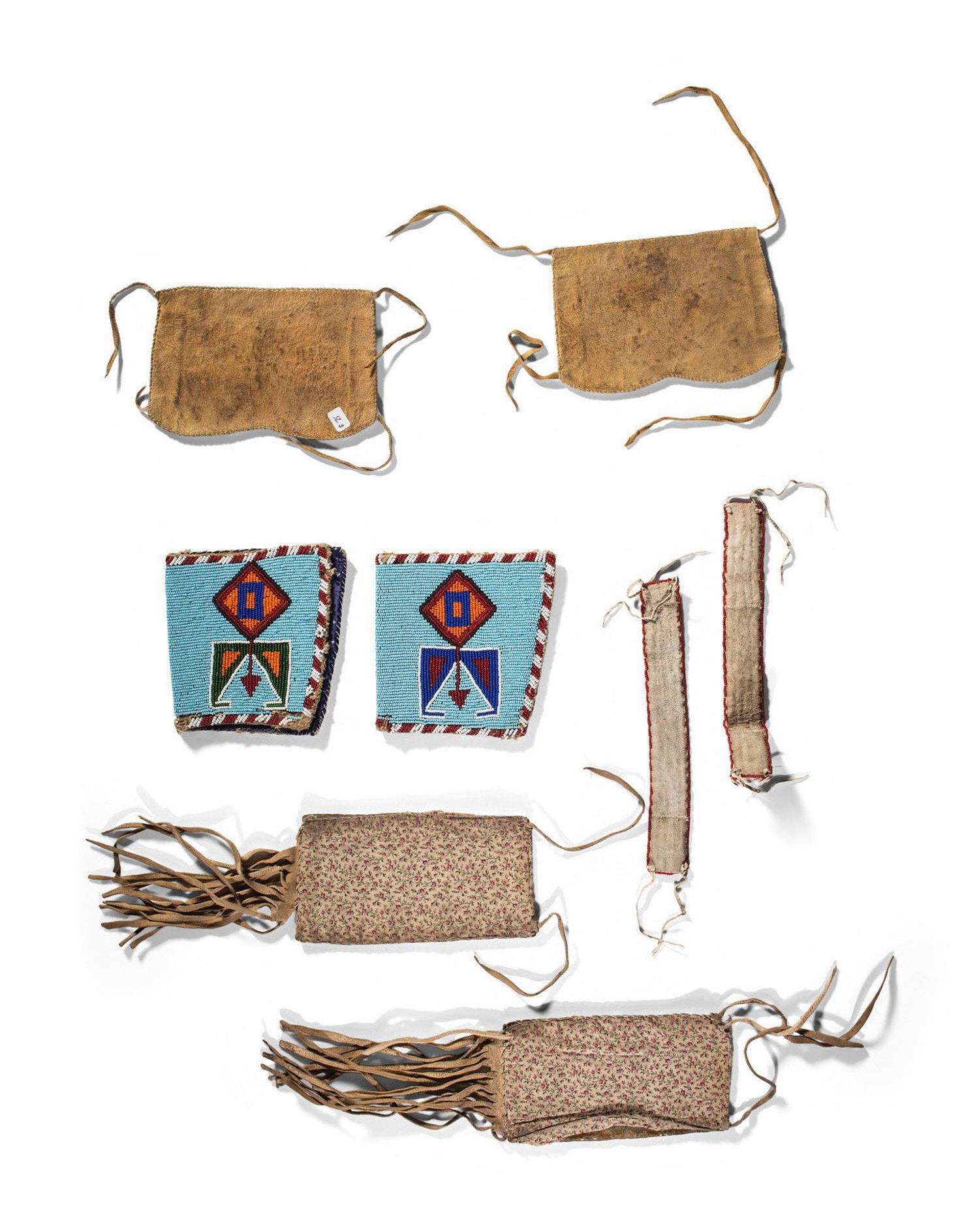 Collection of Plains and Plateau Beaded Armbands and Cuffs