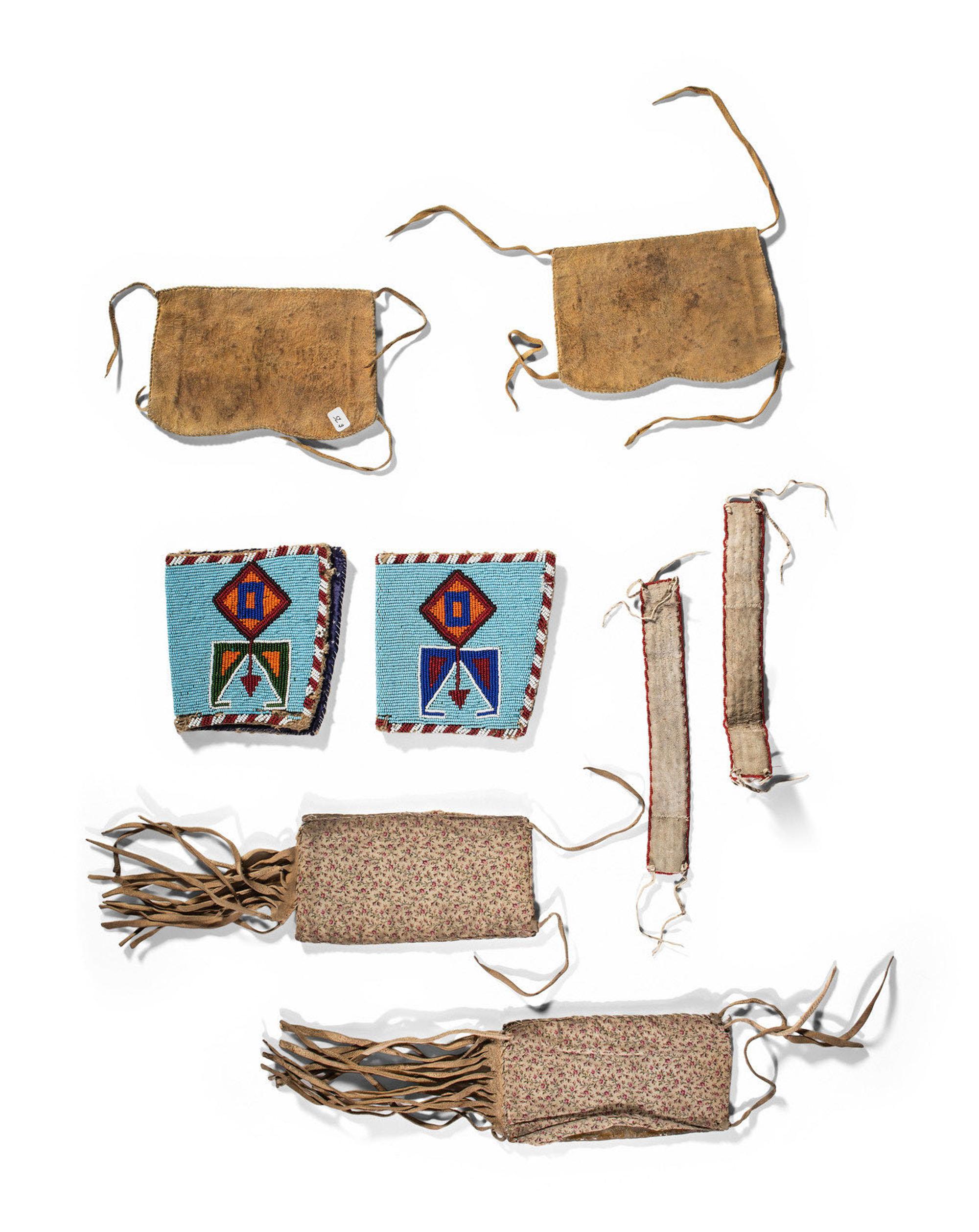 Collection of Plains and Plateau Beaded Armbands and Cuffs