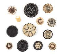 A Group of Thirteen Native American Woven Horse Hair Articles Diameter of largest 2 1/8 inches. — Various Makers, Tohono O'odham