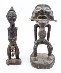 A Collection of Wood Figures and Decorative Articles Height of tallest 23 1/2 inches.