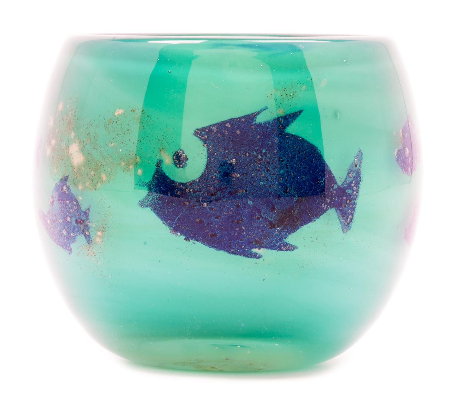 A Hadeland Glass Bowl by Severin Brorby Height 3 1/2 inches. — SECOND HALF 20TH CENTURY