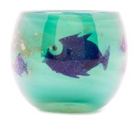 A Hadeland Glass Bowl by Severin Brorby Height 3 1/2 inches. — SECOND HALF 20TH CENTURY