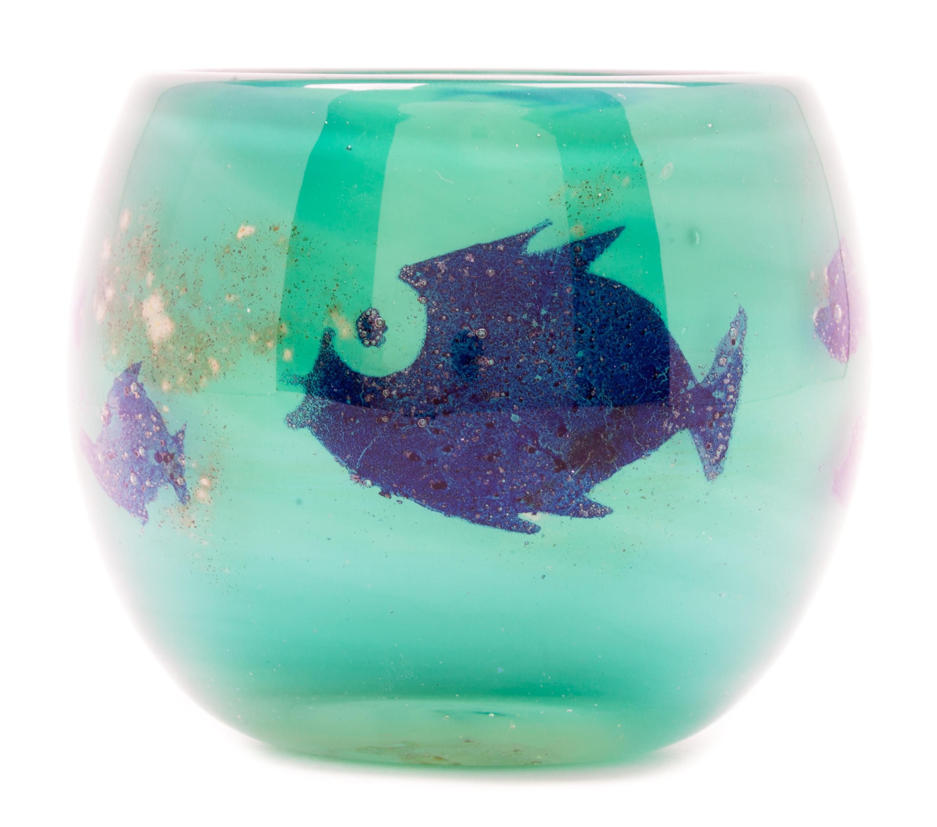 A Hadeland Glass Bowl by Severin Brorby Height 3 1/2 inches. — SECOND HALF 20TH CENTURY