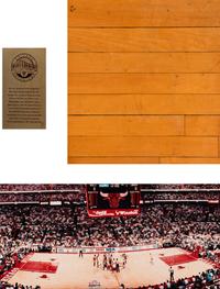 A Group of Michael Jordan Game Used Basketball Court Floor Displays,