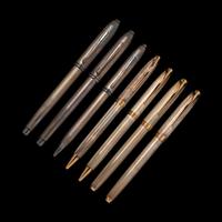 A Group of Seven Cross Sterling Silver Writing Instruments