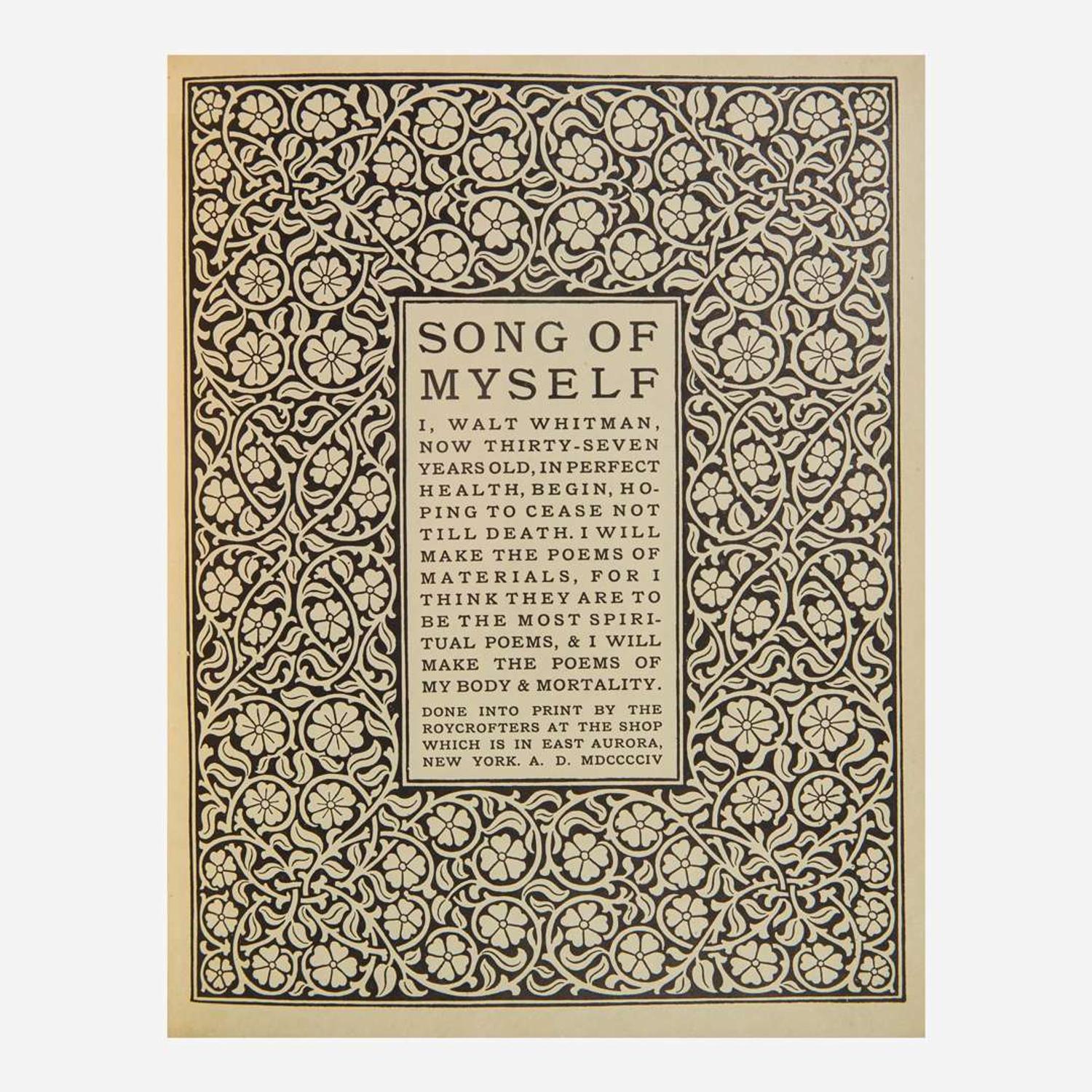 [Literature] Whitman, Walt Song Of Myself