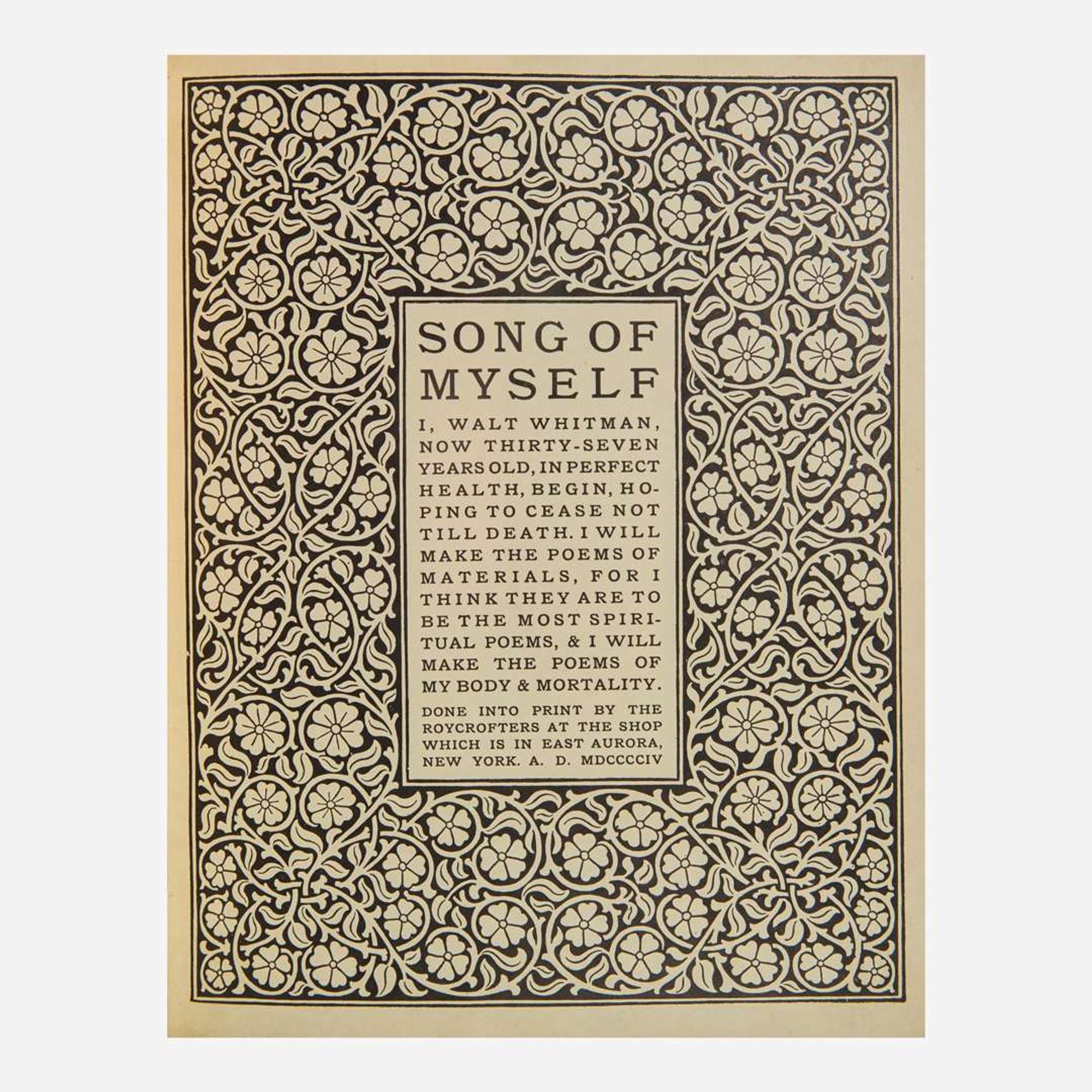 [Literature] Whitman, Walt Song Of Myself