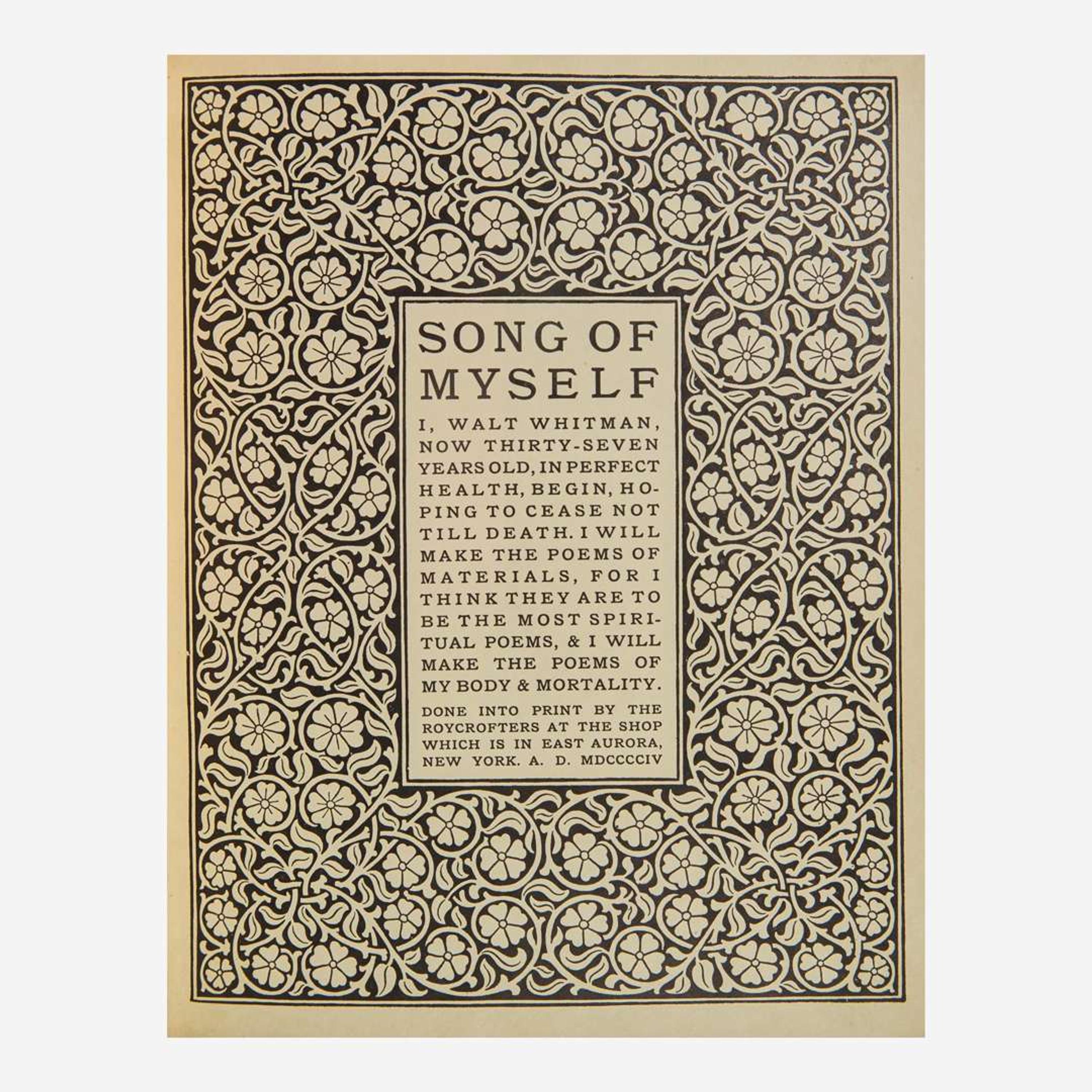 [Literature] Whitman, Walt Song Of Myself