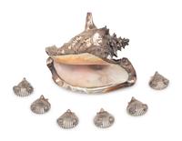 A Silver Plated Conch Shell