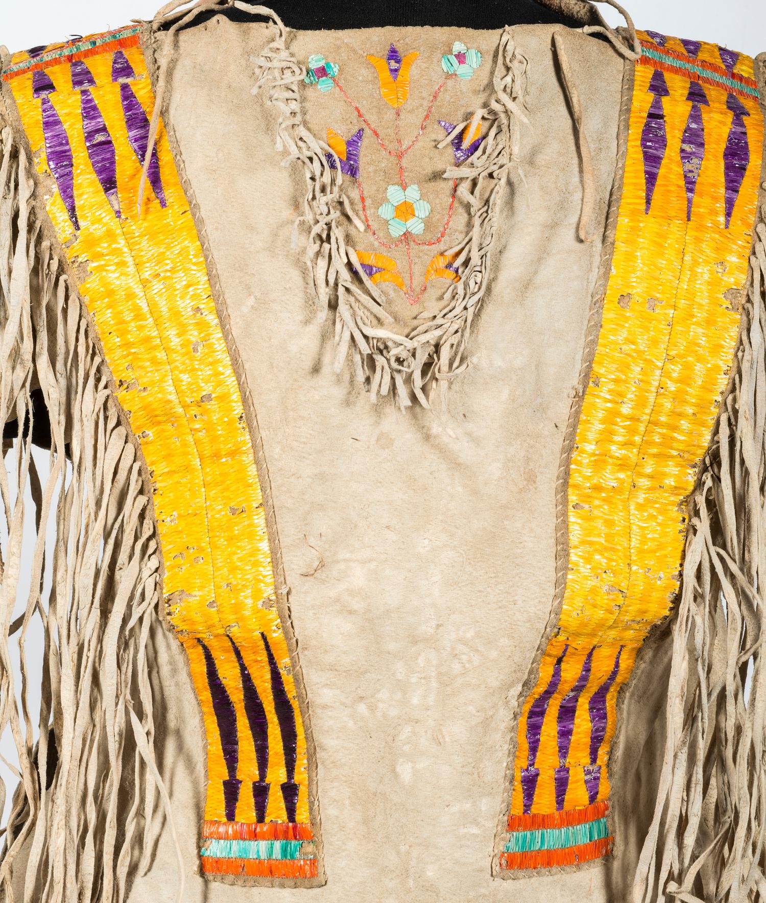 Sioux Quilled Hide Shirt and Leggings