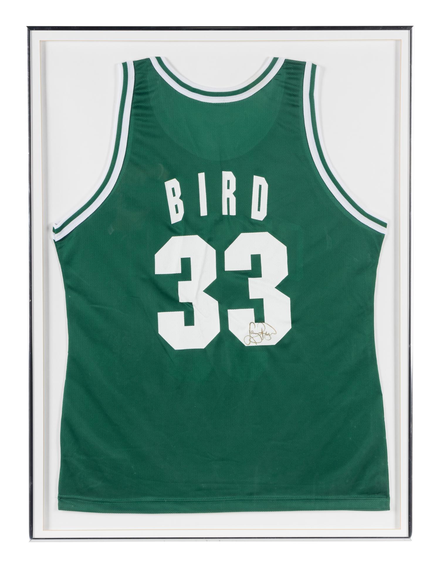 A Larry Bird Signed Autograph Boston Celtics Jersey,