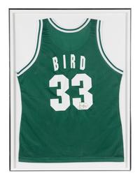 A Larry Bird Signed Autograph Boston Celtics Jersey,