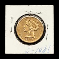 A 1901-S Liberty Head $5 Gold Coin