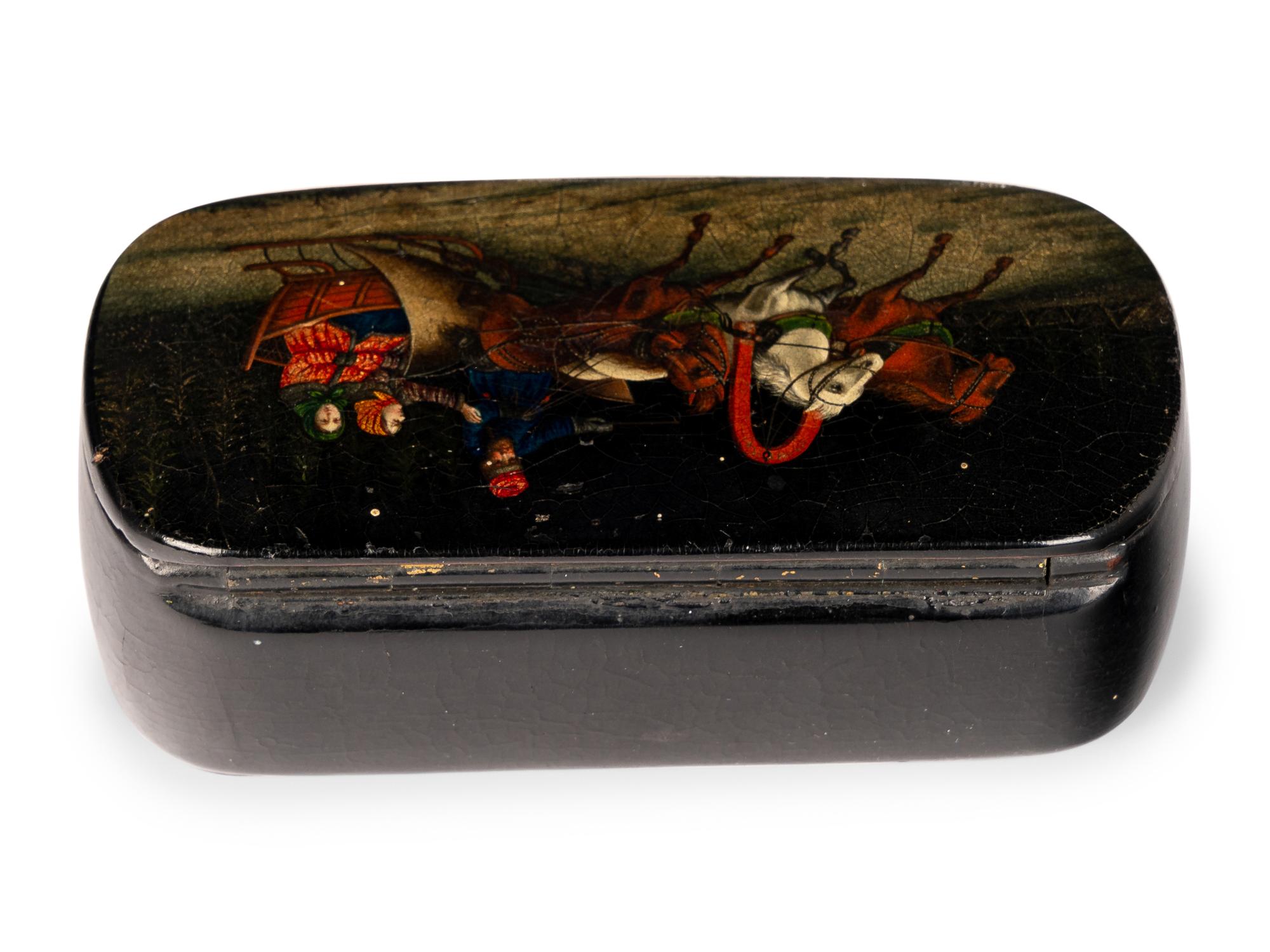 A Russian Lacquer Snuff Box