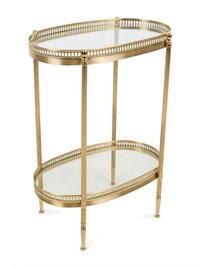 Am Empire Style Gilt Metal Side Table