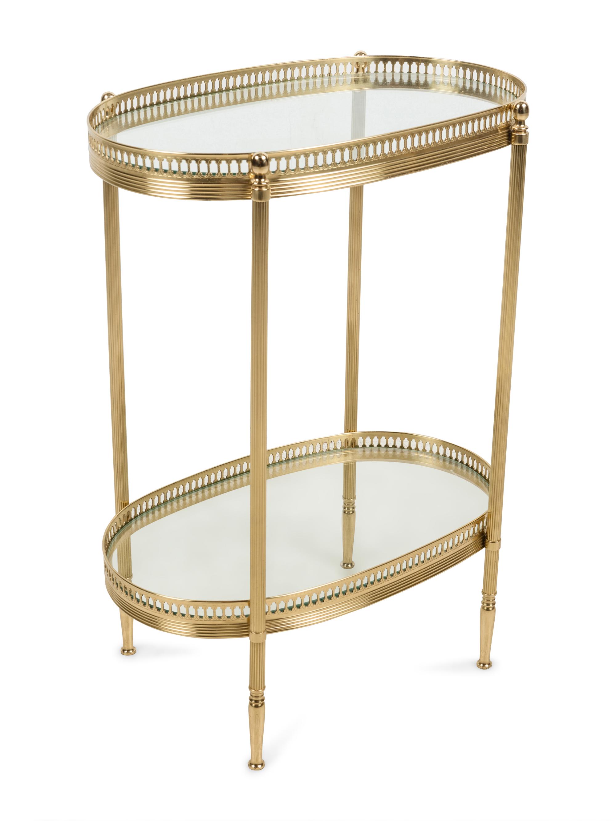 Am Empire Style Gilt Metal Side Table