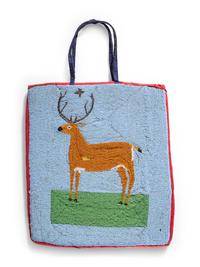 Plateau Pictorial Beaded Flat Bag, with Deer