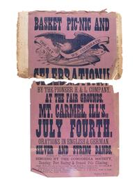 [FAIRS & CELEBRATIONS]. A group of 19th-century broadsides promoting local celebrations including Independence Day.