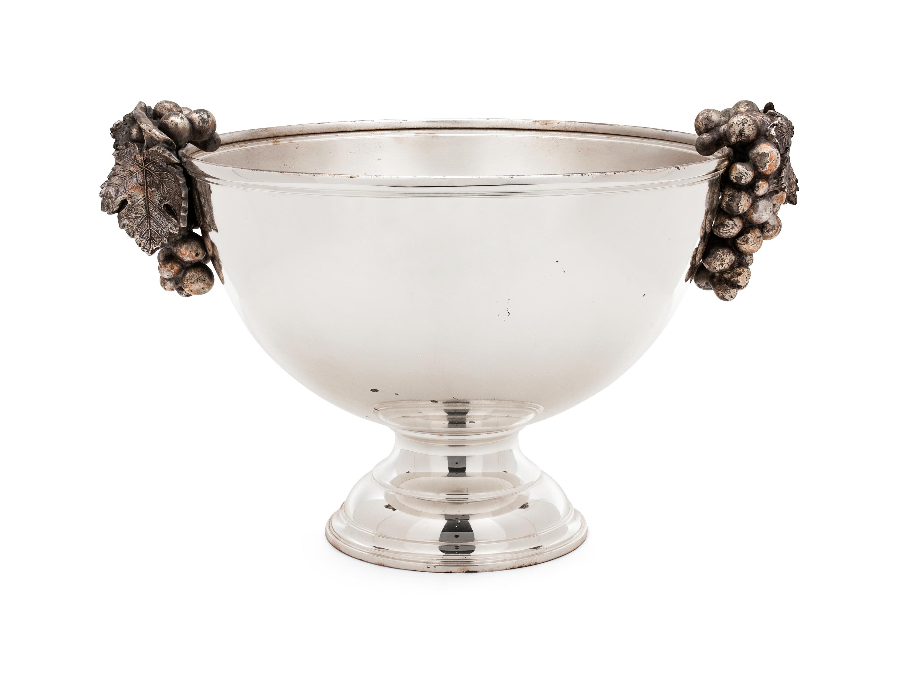 A Silver Plate Punch Bowl — 20TH CENTURY