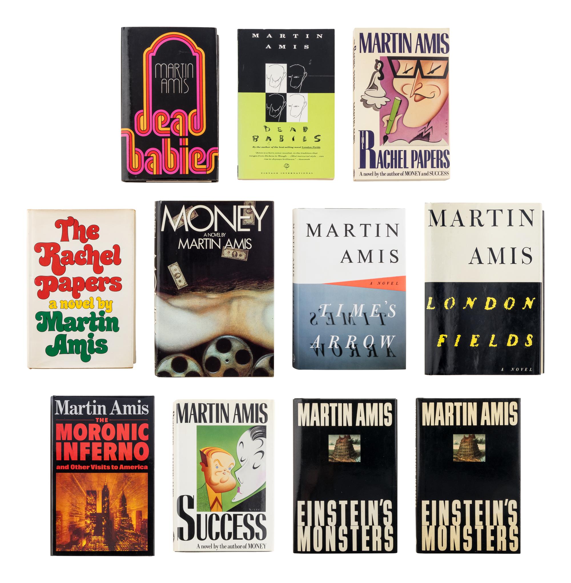 AMIS, Martin (1949-2023). A group of 11 works by Amis, MANY SIGNED, comprising: