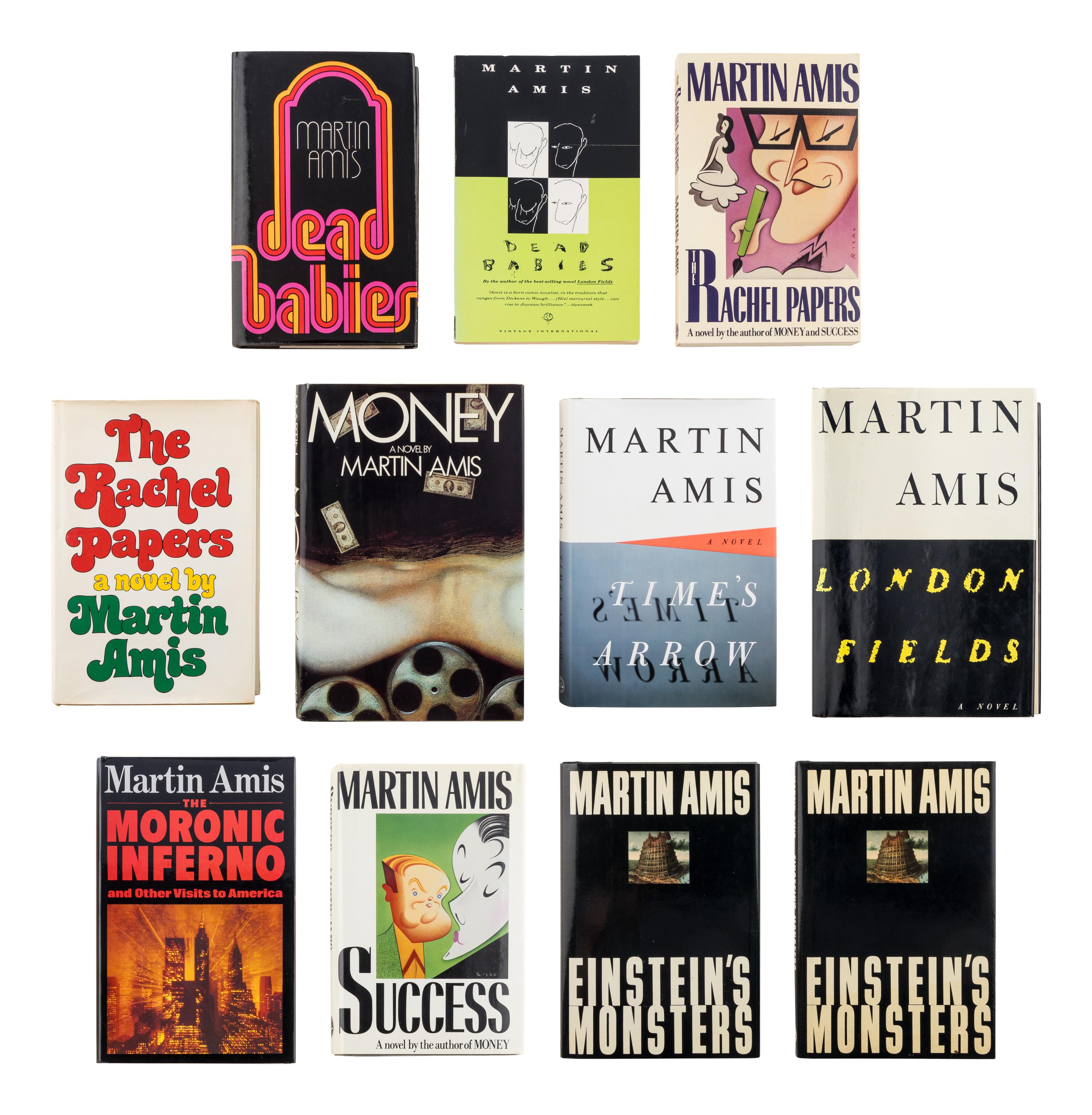 AMIS, Martin (1949-2023). A group of 11 works by Amis, MANY SIGNED, comprising: