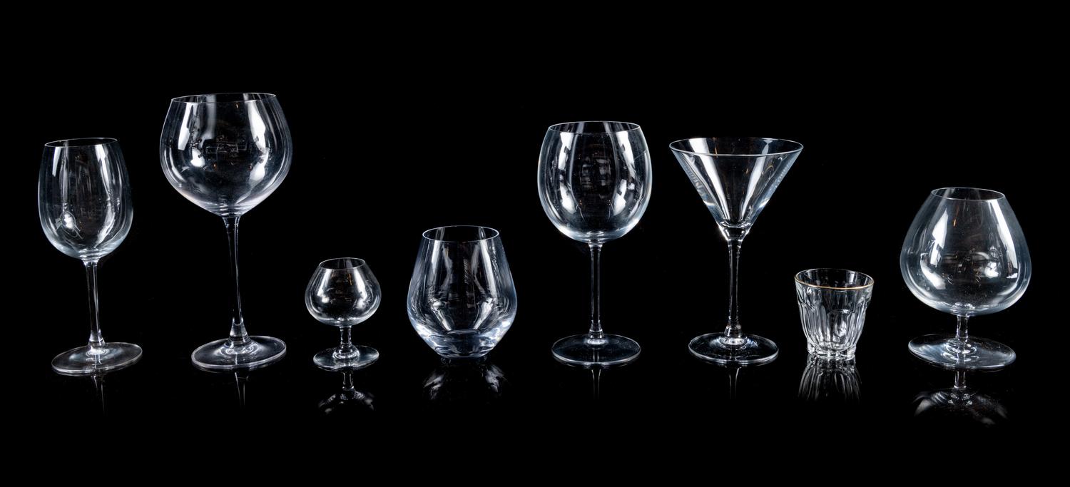 A Group of Thirty-Three Glass Drinking Articles