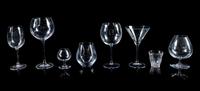 A Group of Thirty-Three Glass Drinking Articles
