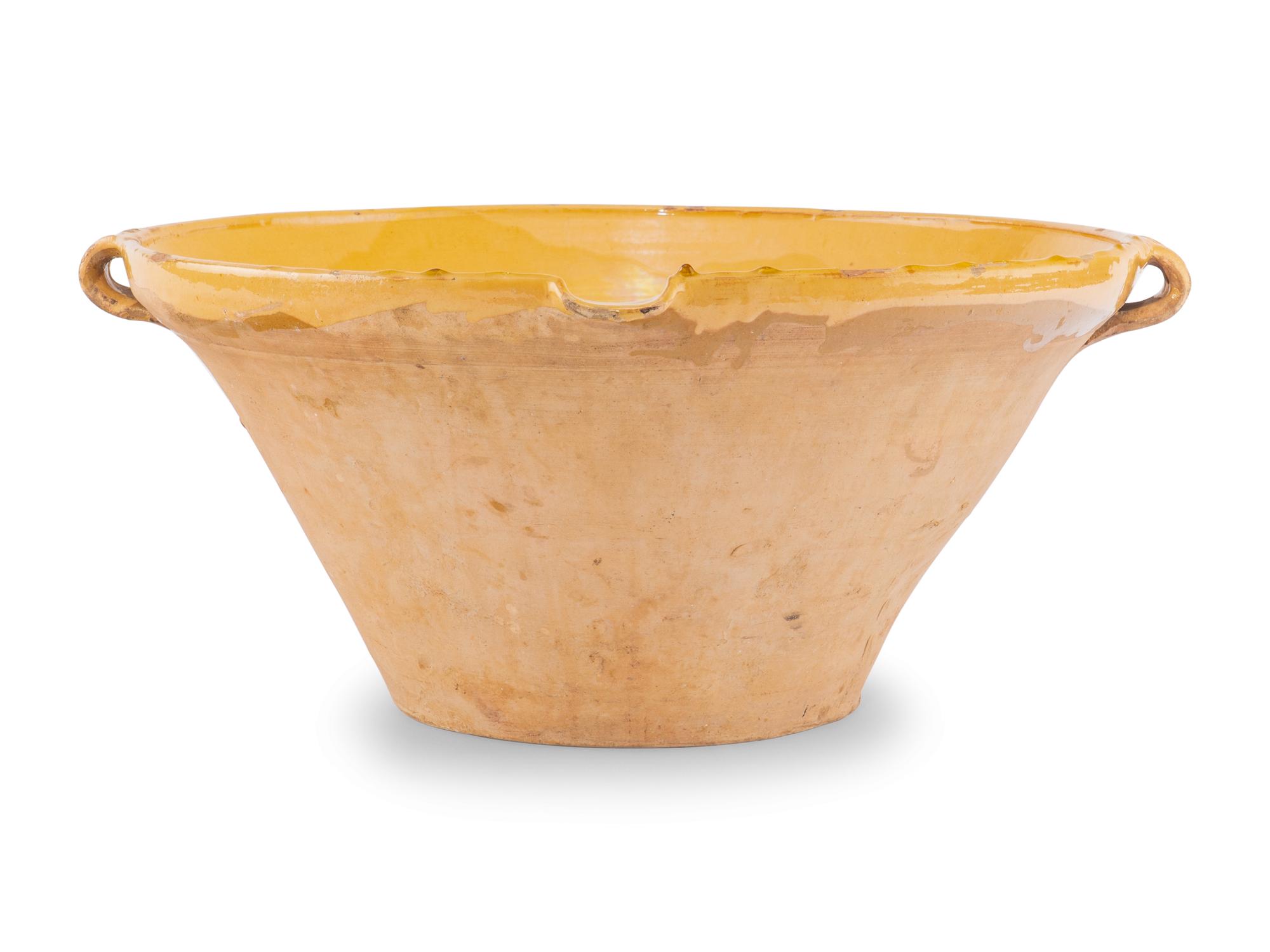 A Large French Glazed Earthenware Tian