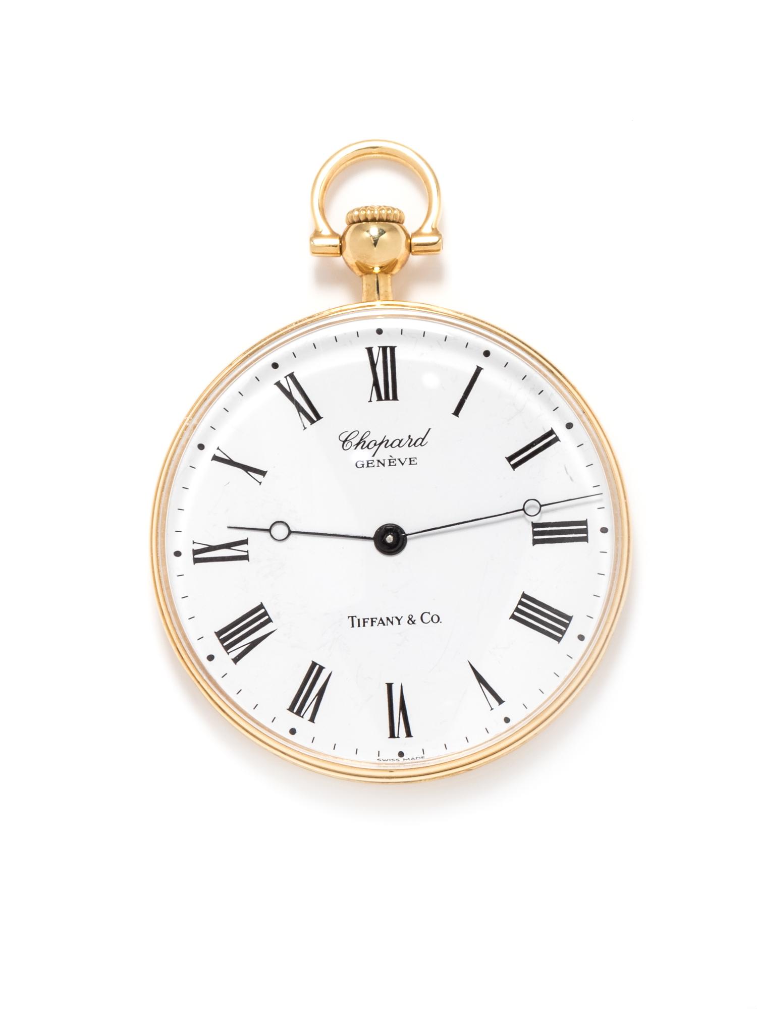 Chopard for Tiffany & Co., 18K Yellow Gold Open Face Pocket Watch
