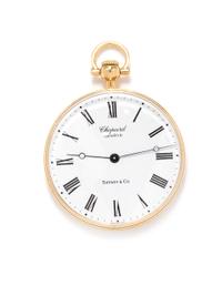 Chopard for Tiffany & Co., 18K Yellow Gold Open Face Pocket Watch