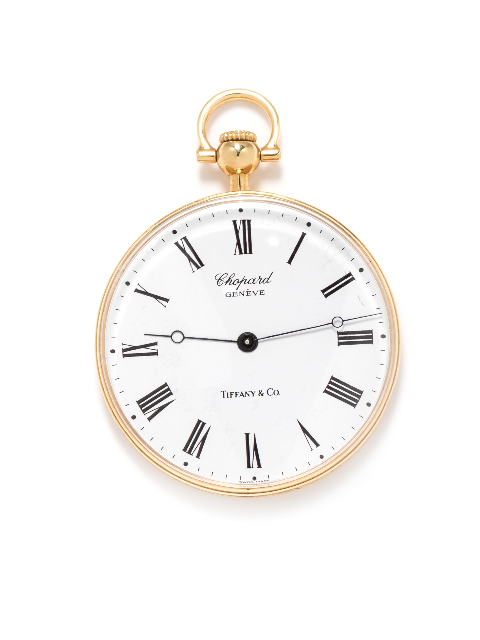 Chopard for Tiffany & Co., 18K Yellow Gold Open Face Pocket Watch