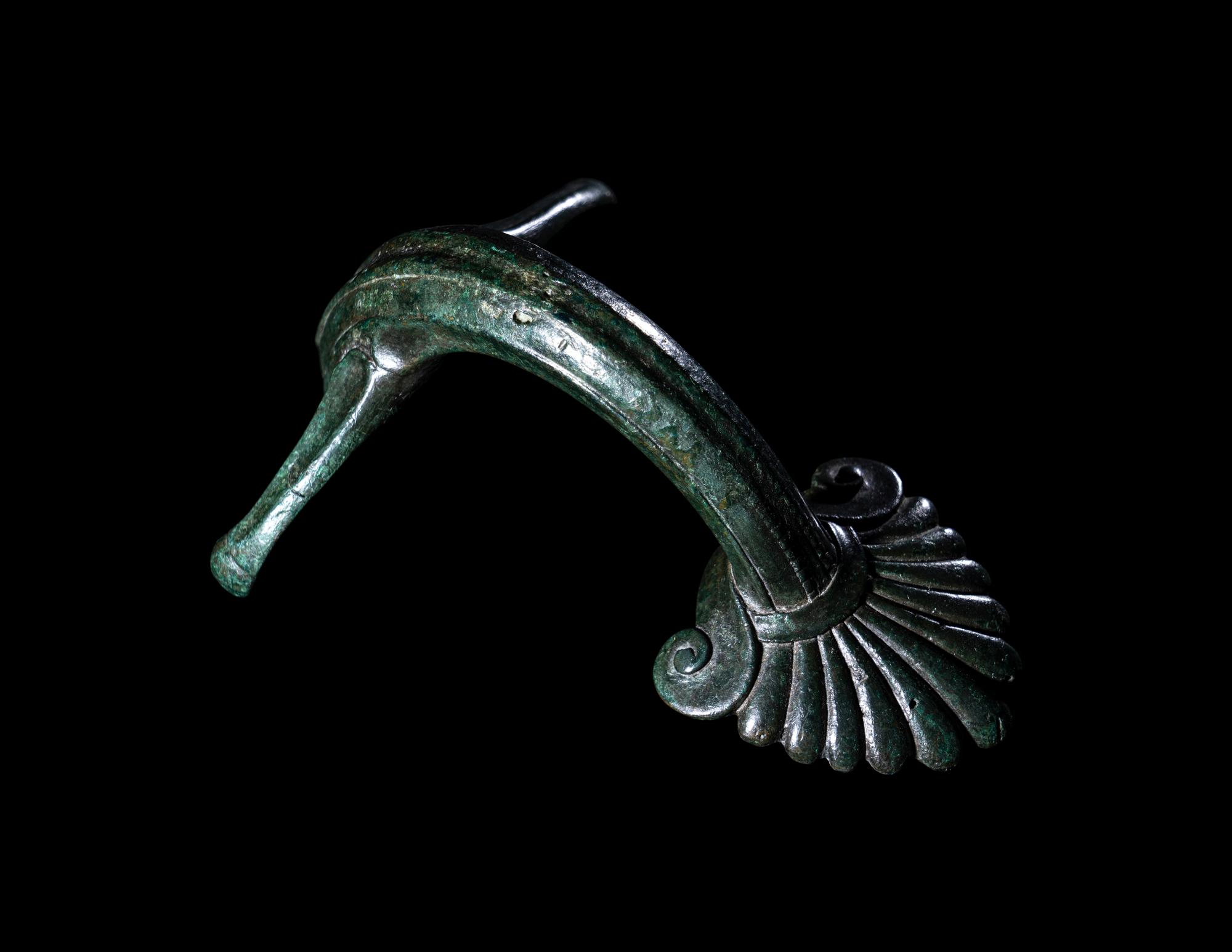 A Greek Bronze Hydria Handle
