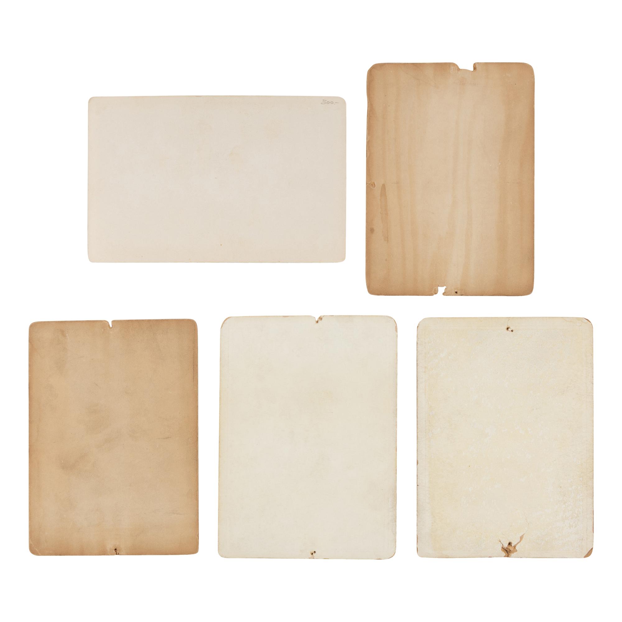 George W. Bretz — Five cabinet cards of Kiowa and Comanche subjects