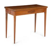 An English Satinwood Flip-Top Game Table
