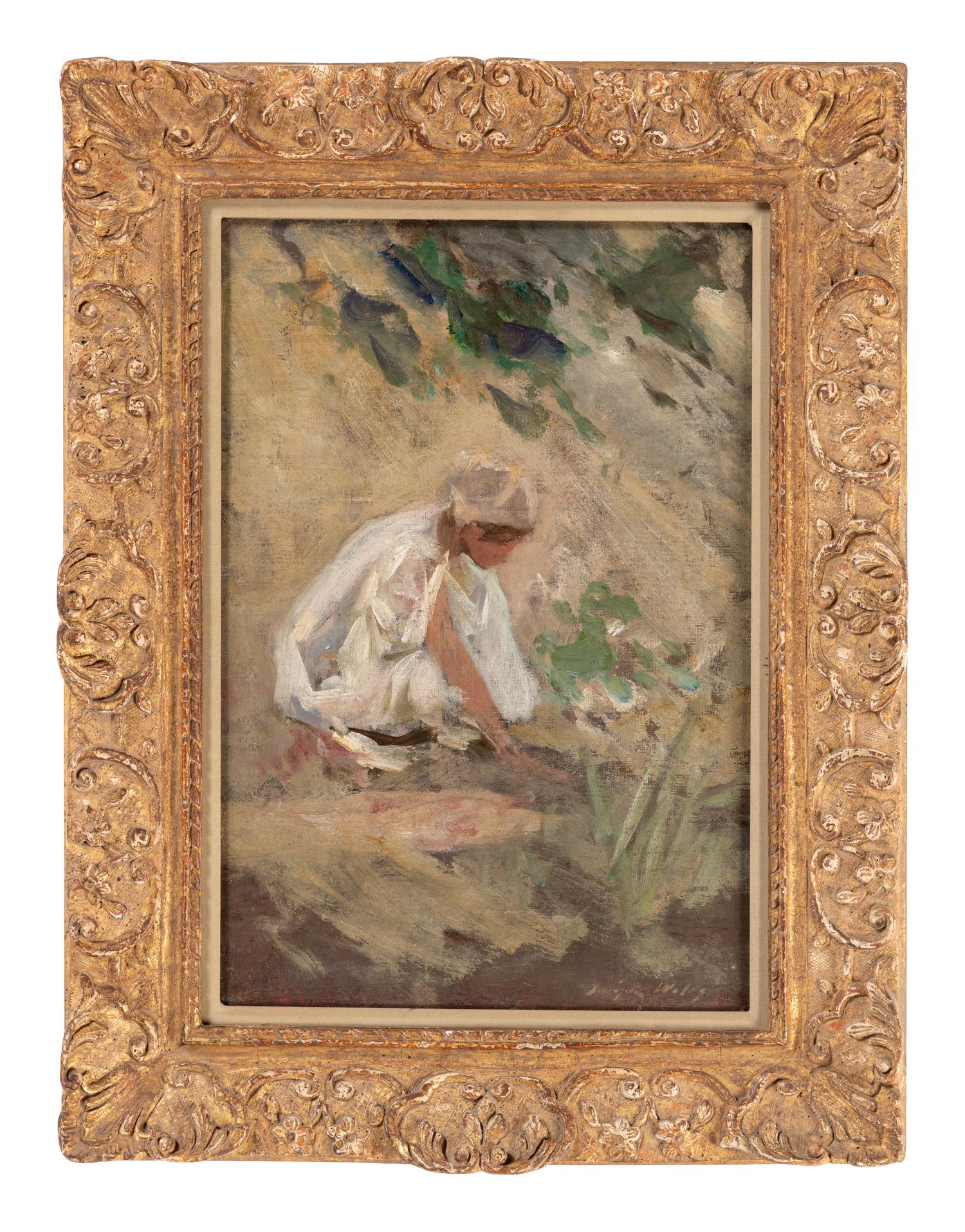 Study of a Girl in a White Gown , c. 1890s