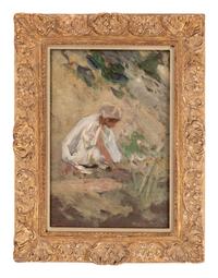 Study of a Girl in a White Gown , c. 1890s