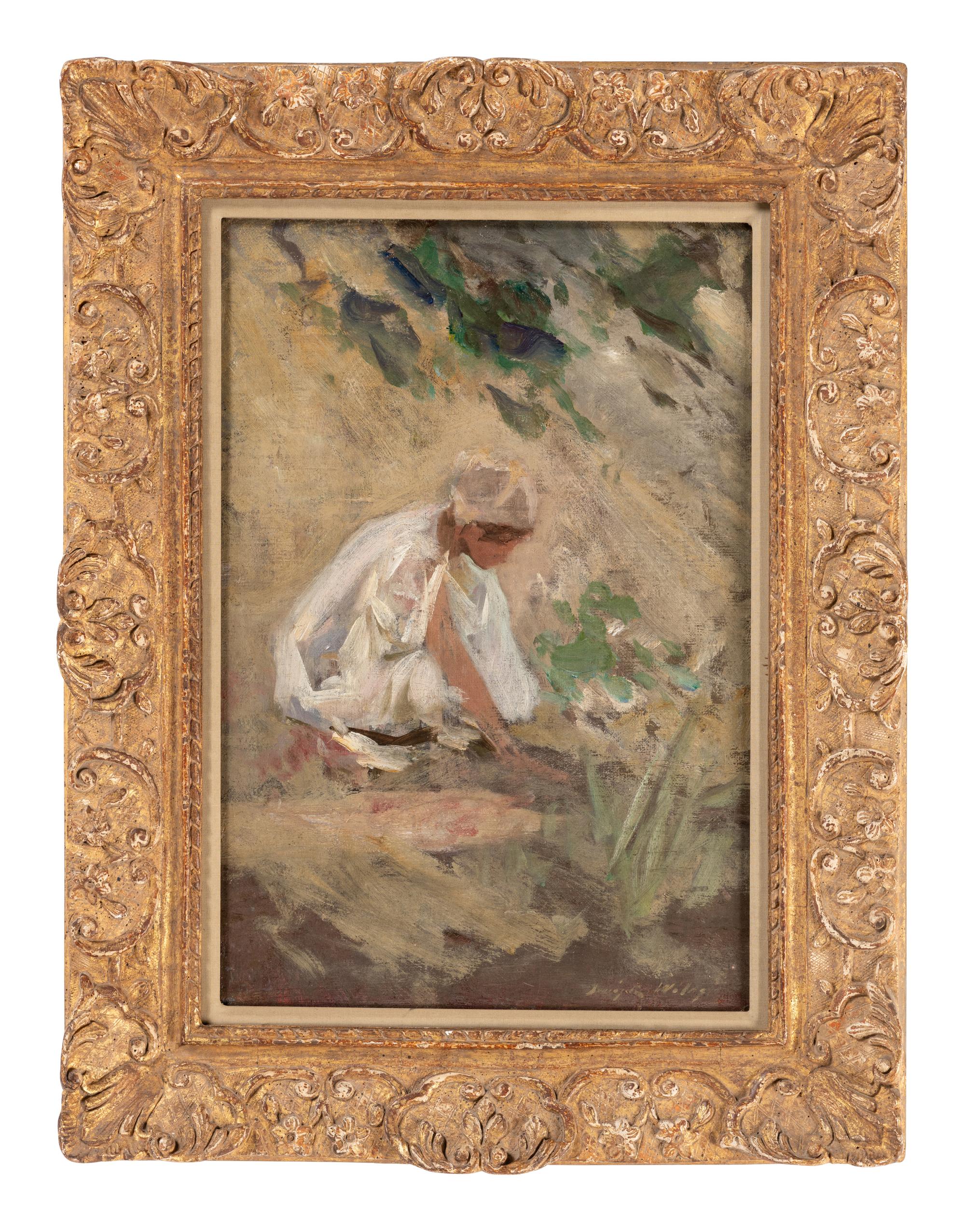 Study of a Girl in a White Gown , c. 1890s