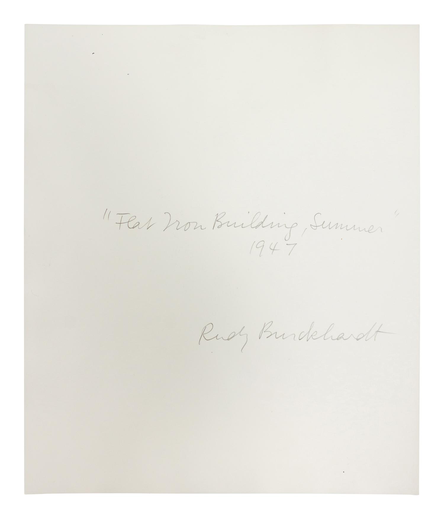A group of three prints ( Willem de Kooning , 1950; Broadway and Fifth Avenue , 1950; Flat Iron Building, Summer , 1947)