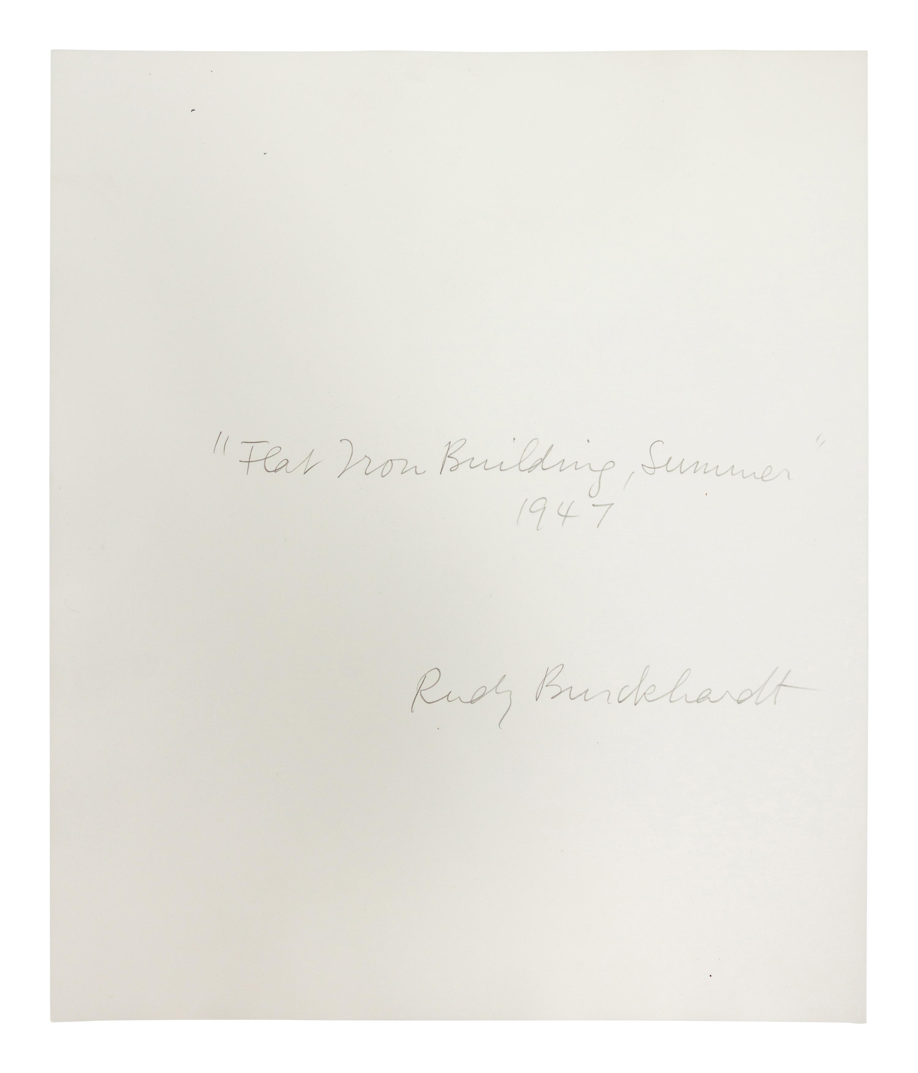 A group of three prints ( Willem de Kooning , 1950; Broadway and Fifth Avenue , 1950; Flat Iron Building, Summer , 1947)