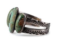 Navajo Silver and Turquoise Cuff Bracelet