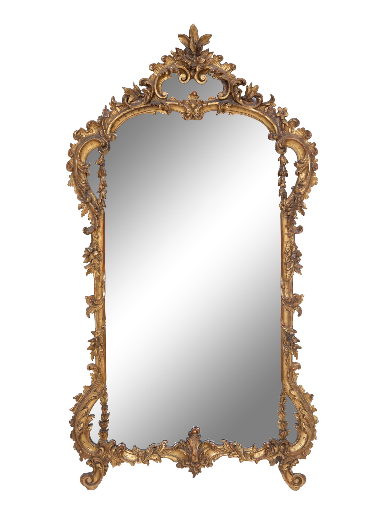 A Louis XV Style Giltwood Mirror