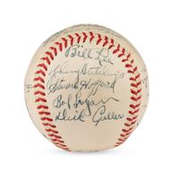 A 1945 Boston Braves Team Signed Autograph Baseball (Beckett Authentication Services Letter of Authenticity),