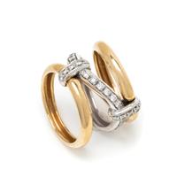 BICOLOR GOLD AND DIAMOND RING