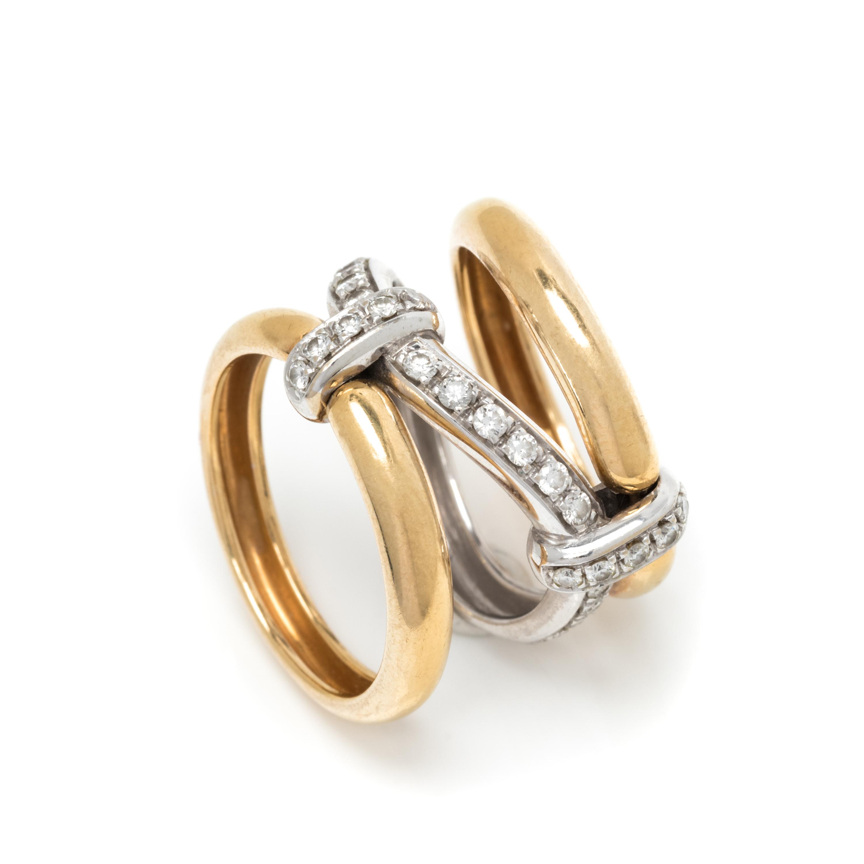 BICOLOR GOLD AND DIAMOND RING