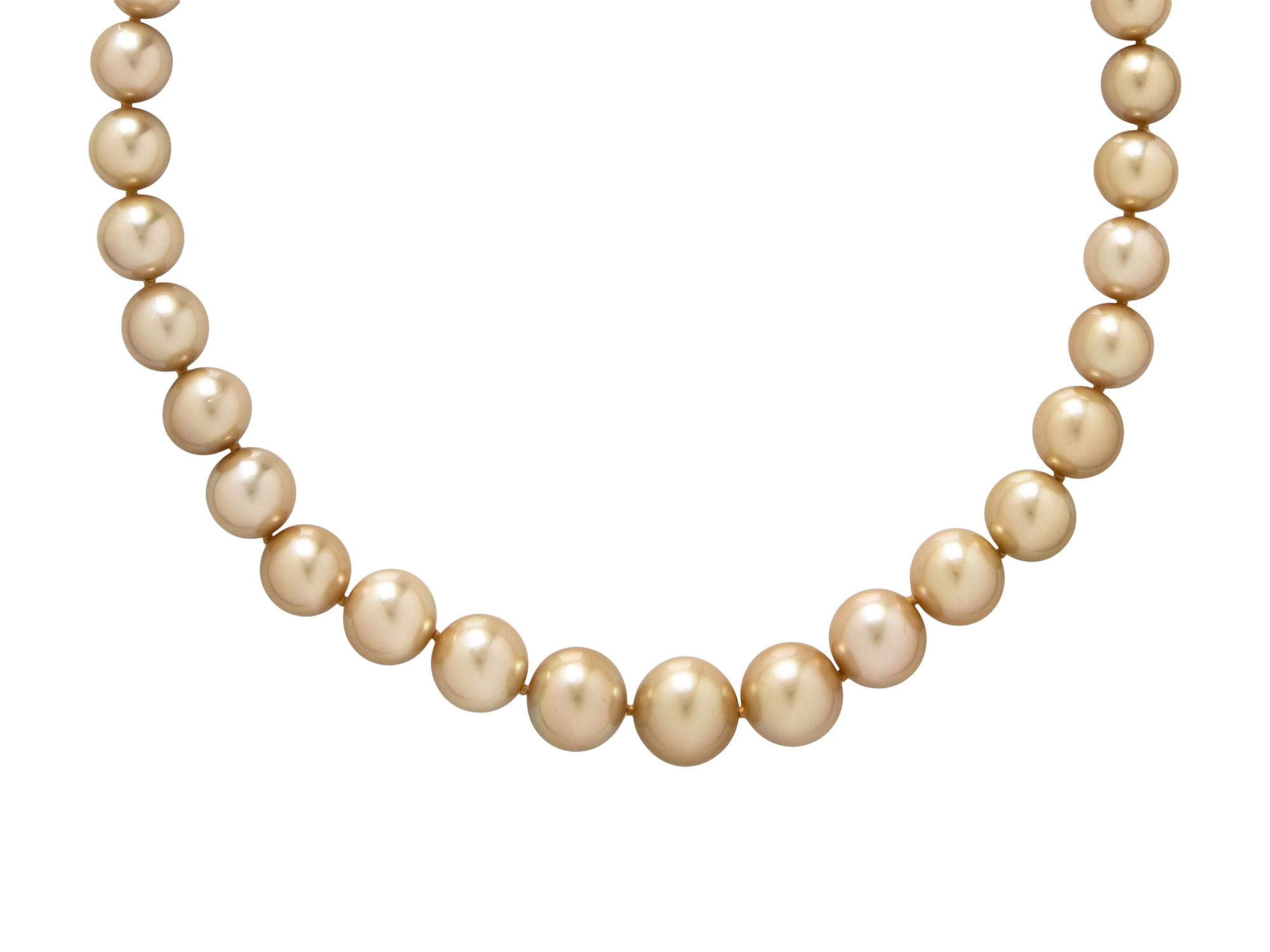GOLDEN CULTURED PEARL NECKLACE